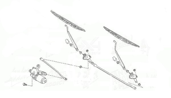 Bras d'essuie-glace parallèle adaptateur à visser , Axe essuie