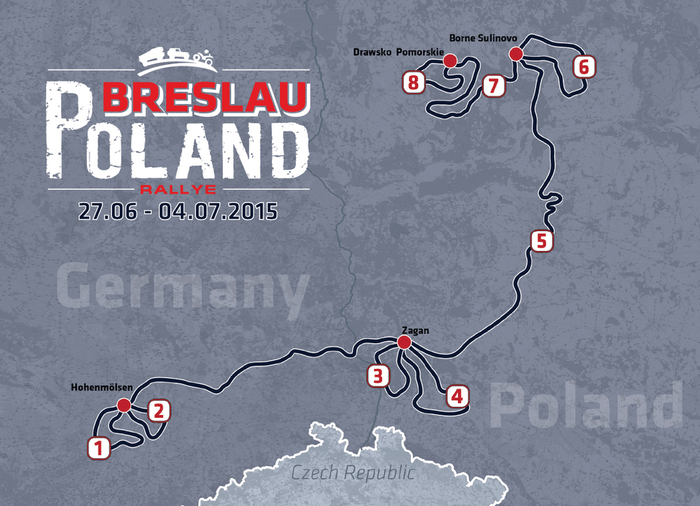 Rallye Breslau Pologne 2015 - Parcours
