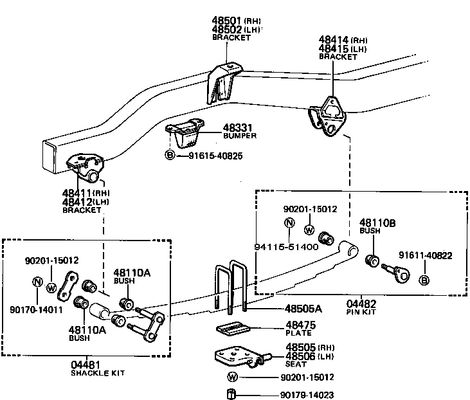 Changement des bagues de lames de suspension sur Toyota Série6