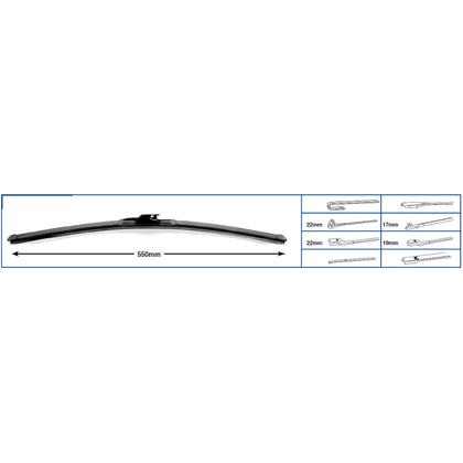 Windscreen wiper - Flat Blade 550 mm