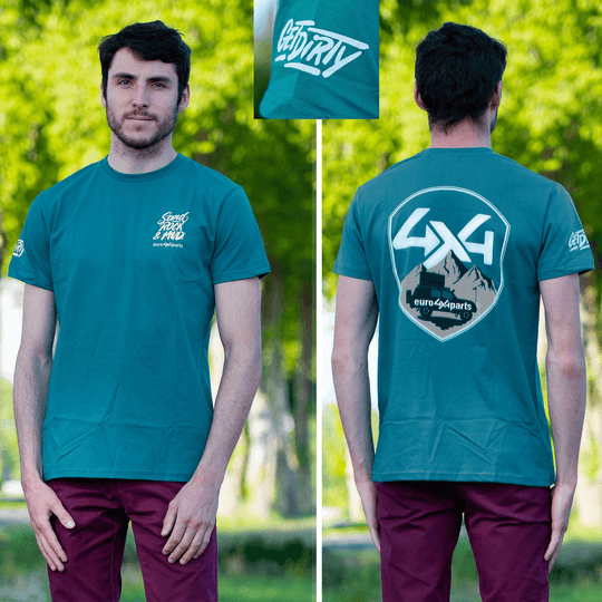 S - Tee-shirt hombre Overland / Verde azulado