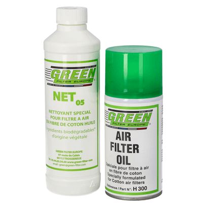 Green air filter cleaning kit