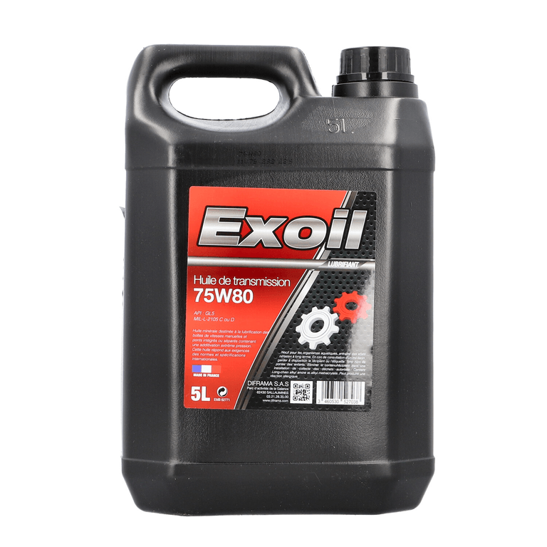 Oil gearbox and axle Exoil - 75W80 GL5 - 5L