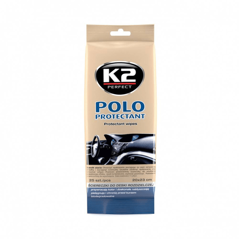 K2 - Nettoyant plastique intérieur - POLO PROTECTANT Lingettes