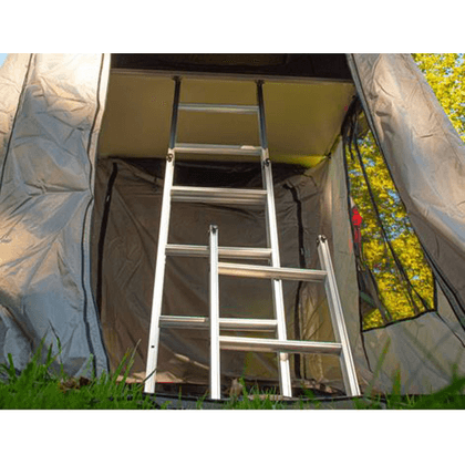 Roof tent ladder extension