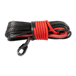 Kit de cuerda sintética para cabrestante con gancho y tapón de goma para  4x4/todoterreno/cuatrimoto/Jeep/etc.