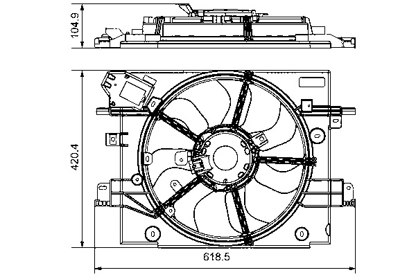 Ventilador- conjunto completo (con motor eléctrico