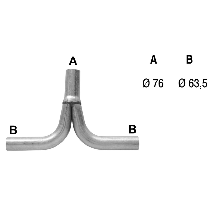 T pipe  76/63,5