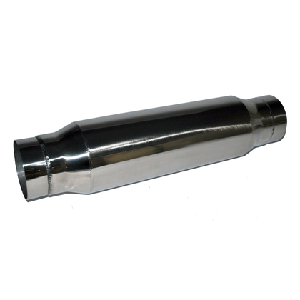 Silencieux inox 101mm entrée 76mm longueur 420mm