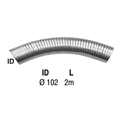 Acero inoxidable flexibles 2m