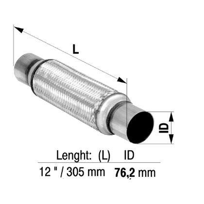 Tresse 76,2mm x 305mm