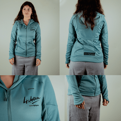 Women's hiking fleece jacket - Aqua Green