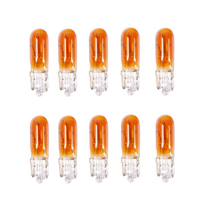 Lights - bulbs - Wedge - T5 - W2x4,6D - 12V 1.2W - Amber