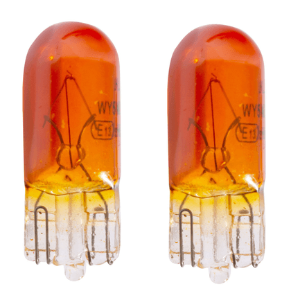 Feux - ampoules - Wedge - T10 - W2,1x9,5D - 12V 5W - Ambré