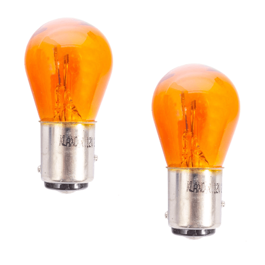 Light bulb -BAU15s (offset pins) - 12V 21W - amber, Lamps, Workshop  supplies