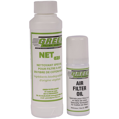 Green air filter cleaning kit