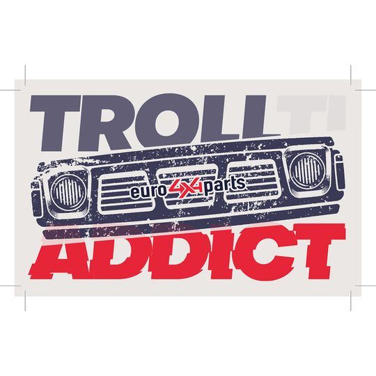 Sticker - Troll addict 20cm