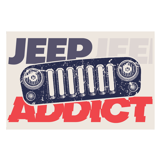 Autocollant - Jeep addict 20cm