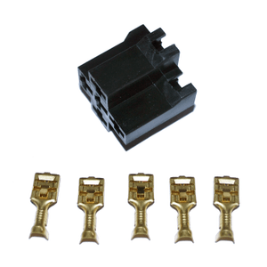 Relay holder - 5 female  6.3 crimp connectors