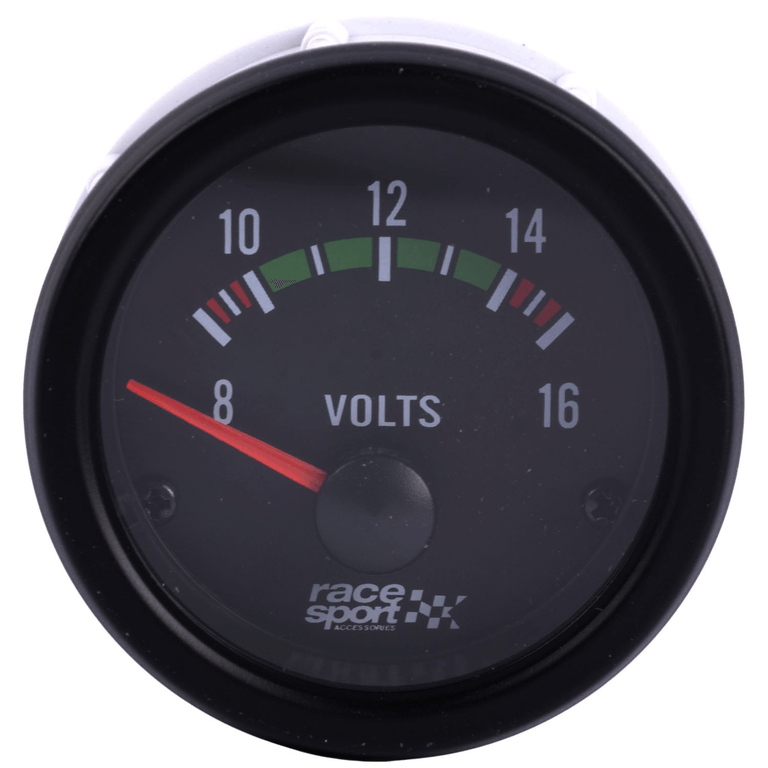 Voltmeter gauge -  black