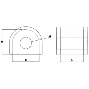 Barre stabilisatrice - kit de bagues (paliers centraux) SUPERPRO