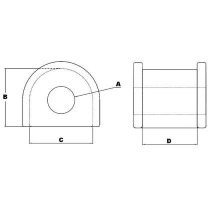 Barre stabilisatrice - kit de bagues (paliers centraux)