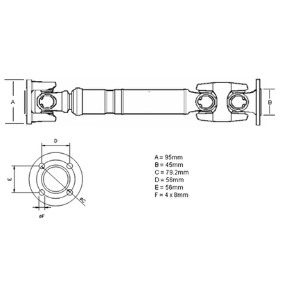Propshaft double joint