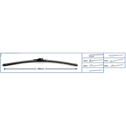 Limpiaparabrisas - Flat Blade 430 mm