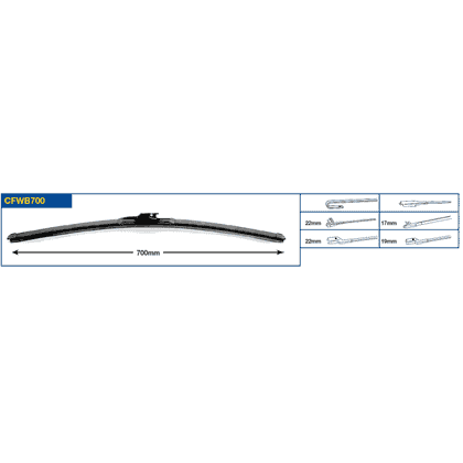 Limpiaparabrisas - Flat Blade 700 mm