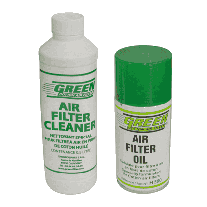 Green air filter cleaning kit