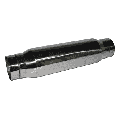 Muffler stainless steel 101mm entrée 76mm longueur 420mm