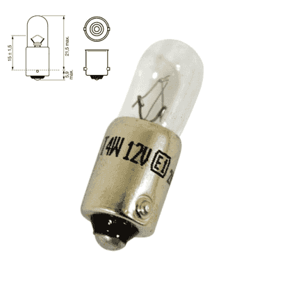 Luces - Bombillas - T4W - BA9S - 12V 4W