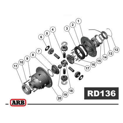 ARB - Differential locker - Kit Satelites - gear