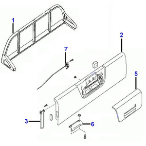 Pick-up bed - Tail Gate - rod