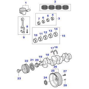 Crankshaft - crank thrust washer 0,25