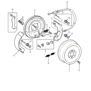Parking brake (on transmission) - fixing screw