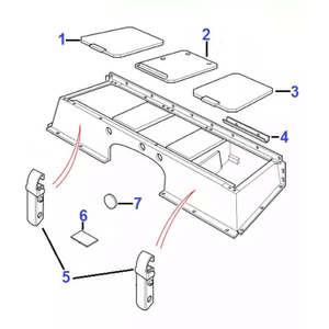 compartimento de la batería - tapa