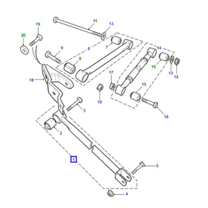 Radius/trailing arm - bush kit (diff+ chassis) SUPERPRO