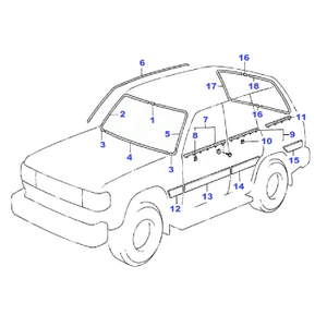 Tailgate - trunk - Back door - trim