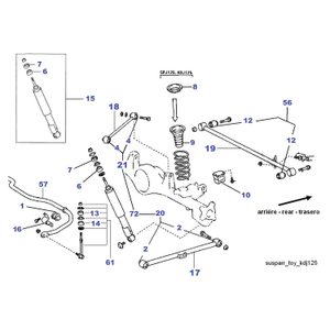 Radius/trailing arm axle - bush kit