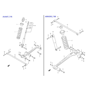 Tirante/brazo de puente - kit casquillos (puentel)