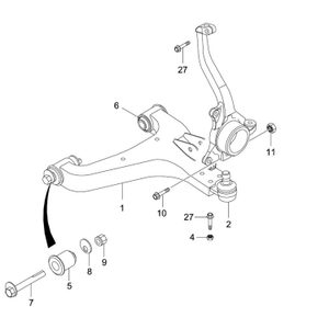 Control arm / wishbone lower - bush kit