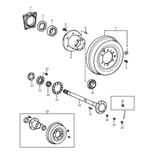 Locking screw of axle hub nut