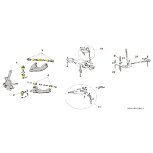 Barre stabilisatrice / biellette - kit bagues d'embout