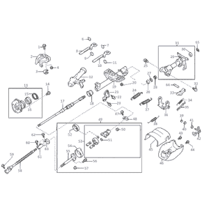 Steering column - seal & gasket kit