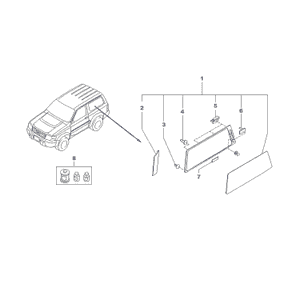 Joint Glissière de Vitre Nissan Patrol GR Y60 1988-1997, 2P - ARG